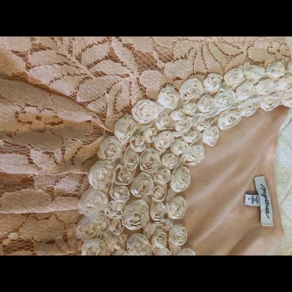 Mystree flirty girly pale peach dress or top, sz L - Picture 7 of 8